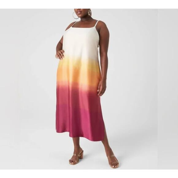 Lane Bryant Scoop Neck Resort Ombre Slip Dress Size 24 NWT - Picture 1 of 10